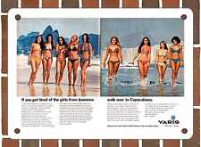 METAL SIGN - 1969 Beach Girls Varig Brazilian Airlines - 10x14 Inches picture