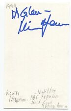 Kevin Newman Signed 3x5 Index Card Autographed Signature Journalist Broadcaster picture