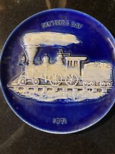 VTG Royal Rockwood China Fathers Day Plate 1971 “The General 1862” Train 8.25 In picture