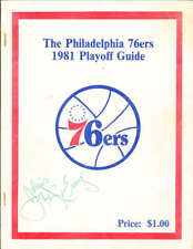 Julius Erving Signed 1981 Philadelphia 76ers Playoff guide picture