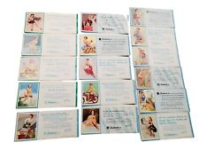 Gil Elvgrin 1970-71 Monthly Pin-up Calendar Cards Textile Advertising Lot Of 16  picture