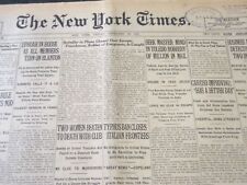 1921 FEBRUARY 18 NEW YORK TIMES - CARUSO IMPROVING HAS A BETTER DAY - NT 5473 picture