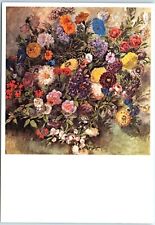 Postcard - Bouquet of flowers By Eugène Delacroix, Louvre Museum - Paris, France picture