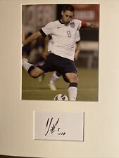 Clint Dempsey SIGNED USA Photo Mounted Card 16x12 picture