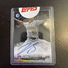 2017 bowman chrome mega box refractor /75  tyler glasnow  rc rookie auto signed picture