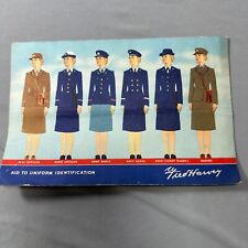 Vintage 1943 Fred Harvey Menu WWII Uniform Identification picture