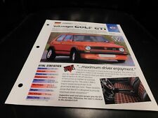 1975+ Volkswagen VW Golf GTi Spec Sheet Brochure Photo Poster  picture