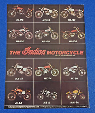 1975 INDIAN MOTORCYCLE LINE-UP - 12 DIFFERENT BIKES - CLASSIC COLOR PRINT AD picture