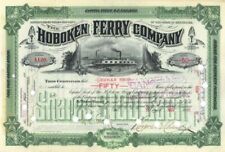 Hoboken Ferry Co. - Green Issued to Lehman Brothers - 1896 dated Shipping Stock  picture