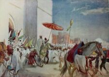 1903 Sultan of Morocco Travels Toward Fez illustrated picture