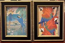 Tropical Birds Blank Greeting Cards, Tom Taylor Vintage, 1980’s, Frame Fits 5x7 picture