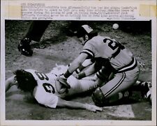 LG854 '80 Original Photo GARY ALLENSON Boston Red Sox CHARLIE MOORE Milw Brewers picture