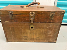 Antique 1920s Eagle Lock Co Terryville, Ct. USA Machinists Oak toolbox-6 Drawers picture