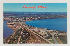 Aerial View of Bemidji Minnesota Postcard Unposted picture