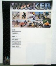 1997 Wacker Vibratory Rollers Rammers Construction Equipment Sales Brochure picture