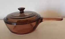 Visions Corning Ware Amber Cookware Glass Saucepan Pyrex Lid .5L P81C  picture