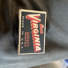 Vintage MATCH BOX  Rare Miss Virginia, Christianburg, ￼￼ SAFETY MATCH MATCHbox picture