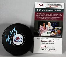 LOGAN O'CONNOR SIGNED COLORADO AVALANCHE Puck NHL STAR AUTOGRAPHED +JSA COA picture