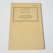 Vintage 1942 War Dept Technical Manual TM 1-232 Basic Weather For Pilot Trainees picture
