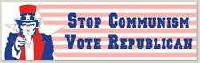 Stop Communism  Vote Republican Bumper or Window Sticker 8 inches x 2.40 inches picture