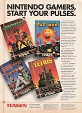 Nintendo Tengen Tetris Rbi Baseball Gauntlet Pac-Man Vtg Full Page Print Ad 8X11 picture