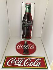 Coca Cola Ande Rooney Porcelain Enamel Metal Signs 21x6 1/4