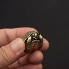 Solid Heavy Brass Tortoise Figurine Miniature Vintage Turtle Tea Pet Ornament picture