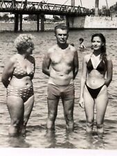 1992 Handsome Man Trunks Bulge Long Haired Beauty Beach Kherson Vintage Photo picture