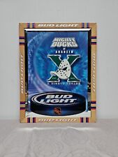 RARE 2003 Anheuser-Busch Bud Light NHL Mighty Ducks Mirror Sign Poster 27