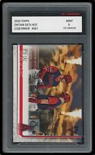 SHOHEI OHTANI/MIKE TROUT TOPPS 'OHTANI GETS HOT' ERROR CARD 1ST GRADED 9 ANGELS picture