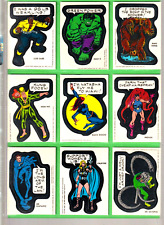 1974/75 Topps Marvel Comic Book Heroes Complete Set of Forty Stickers,Puzzle +++ picture