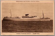 1947 UNION-CASTLE LINE Steamship Co. Postcard R.M.M.V. CAPETOWN CASTLE Steamer picture