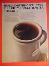 1964 MUG of SALADA TEA Get STRENGTH photo art print ad picture