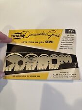 Vintage Traum Dressmaker Guide 6 Inch Metal Ruler Made in USA/ Hem Measure picture