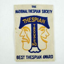 Vintage National Thespian Society Felt Badge Patch picture