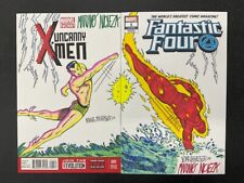 Uncanny XMen & Fantastic Four Issue #1 Del Beato Mariano Nicieza Sketch Auto 3 picture