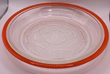 Very Rare Vintage Glasbake Red Rim Pie Dish #57 with Cooling Ridges Circa 1938 picture