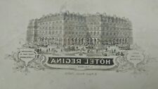 Buffer Pad Hotel regina Paris Stone Lithography 1900's 2 Place Rivoli picture