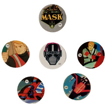 Vintage 1980's Cromy Argentina The M.A.S.K Card Set Plastic Disc Pogs Very Rare picture