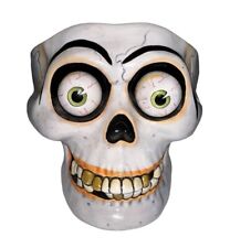 2002 Department 56 Skull Google Eyes Halloween Themed Bowl Candle Holder READ picture