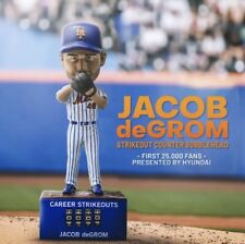 NY METS JACOB DEGROM STRIKE COUNTER BOBBLEHEAD SGA 8/6/2022 MLB BASEBALL 1 OF 2 picture