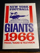 1966 Giants Press Radio TV Guide NFL Football picture