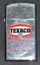 Vintage Downtown Texaco Oil Gas Station Slim Zippo Lighter picture