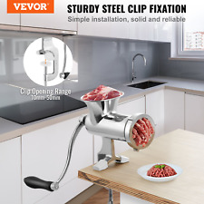 VEVOR Manual Meat Grinder, 304 Stainless Steel Hand Meat Grinder with Steel Tabl picture