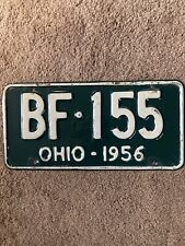 1956 Ohio License Plate - BF 155 - Very Nice picture