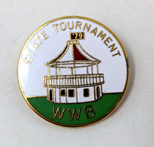 VTG 1979 '79 WWB State Tournment Womens Bowling League Enamel Lapel Pin RJ22 picture