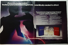 1981 Jovan Vintage Print Ad Andron Cologne Perfume Fragrance Pheromone Him Her picture