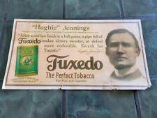 Vintage TUXEDO TOBACCO tin Hughie Jennings detroit tigers  BASEBAL  poster sign picture