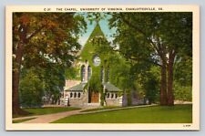 University of Virginia The Chapel Charlottesville Virginia VA VINTAGE Postcard picture