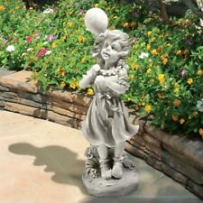 Carefree Days of Summer Childhood Little Girl with Balloon Child Garden Statue picture